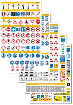 Wandplatenset verkeer plastic afbeelding