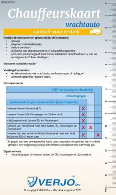 Chauffeurskaartje goed.vervoer afbeelding