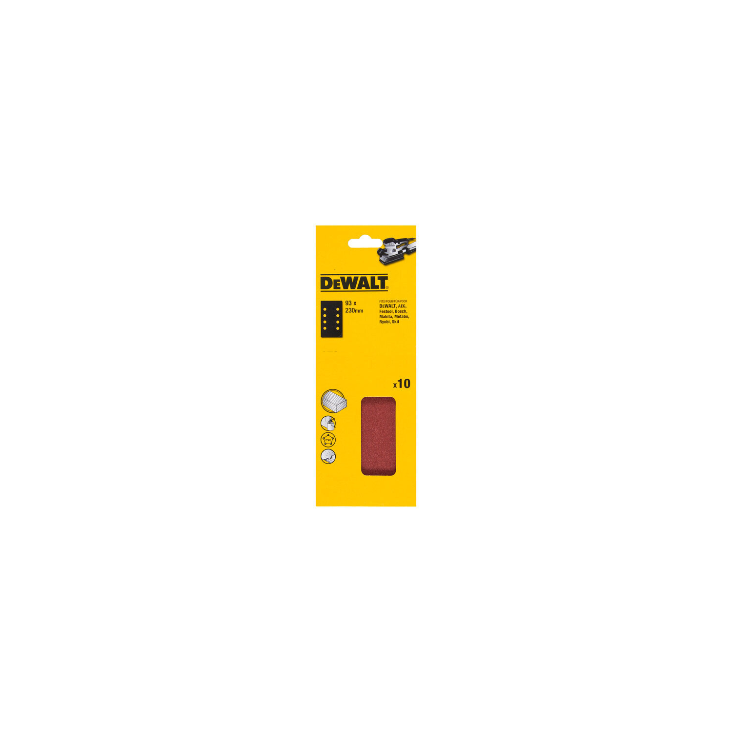Dewalt Dewalt Slipepapir Med 8hull, Dt8590, 60k, 1/3 Ark, Pakke A 10