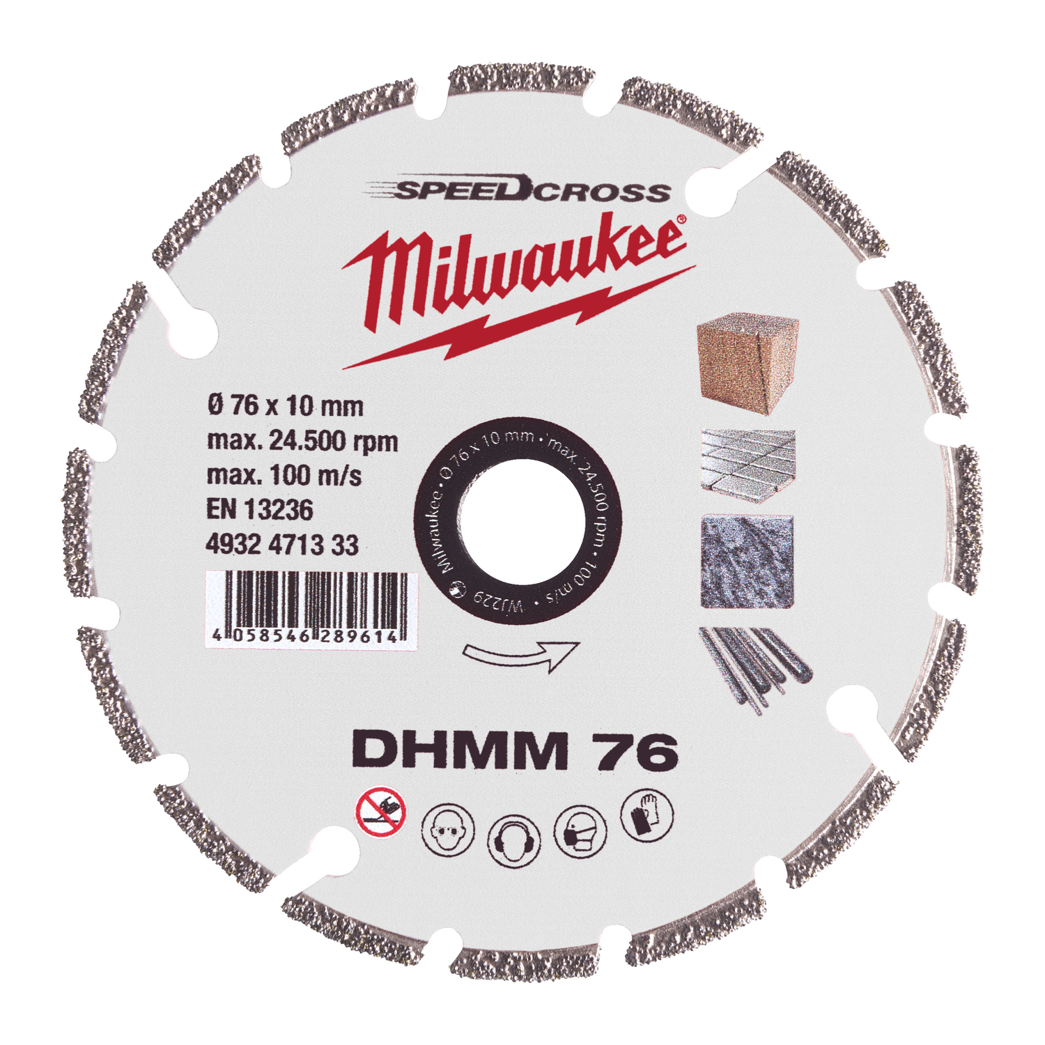 DHHM 76 Diamantskapskive Ø 76 mm