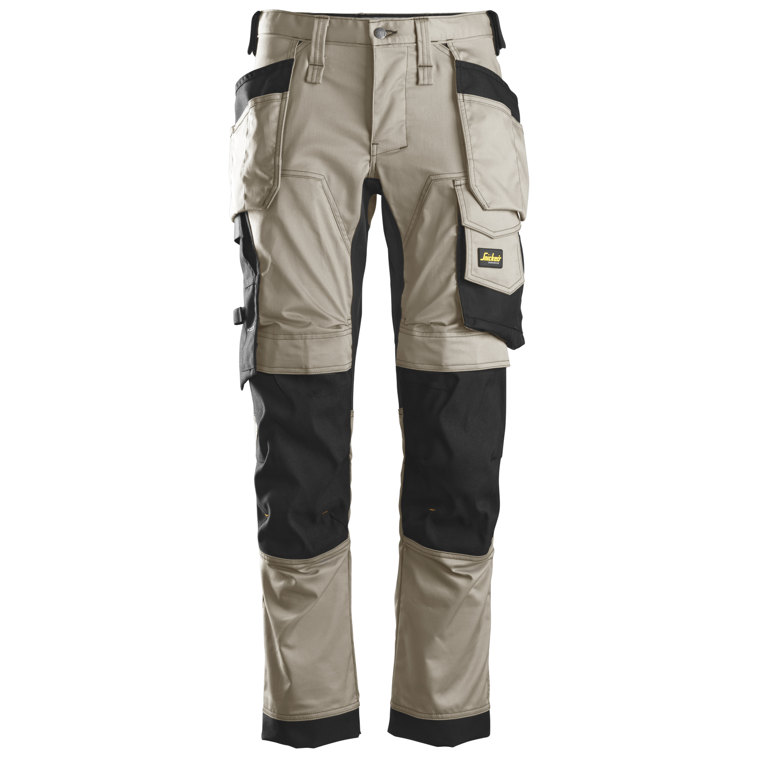 Stretch Arbejdsbukser I Slim Fit M. Hylsterlommer 6241 Khaki/sort Str. 48