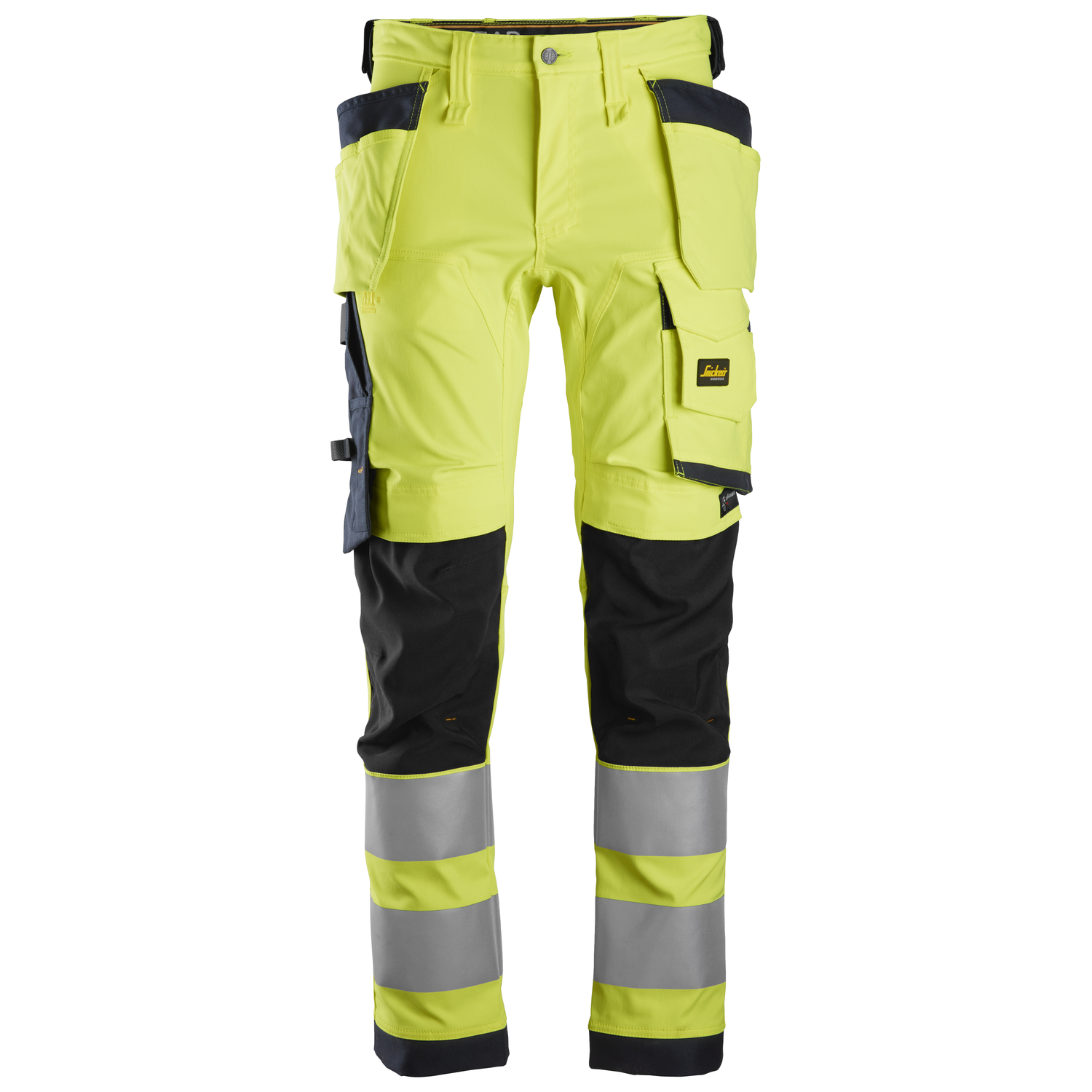 High-Viz Stretch Buks M. Hylsterlommer Kl.2 6243 Gul/navy Str. 46
