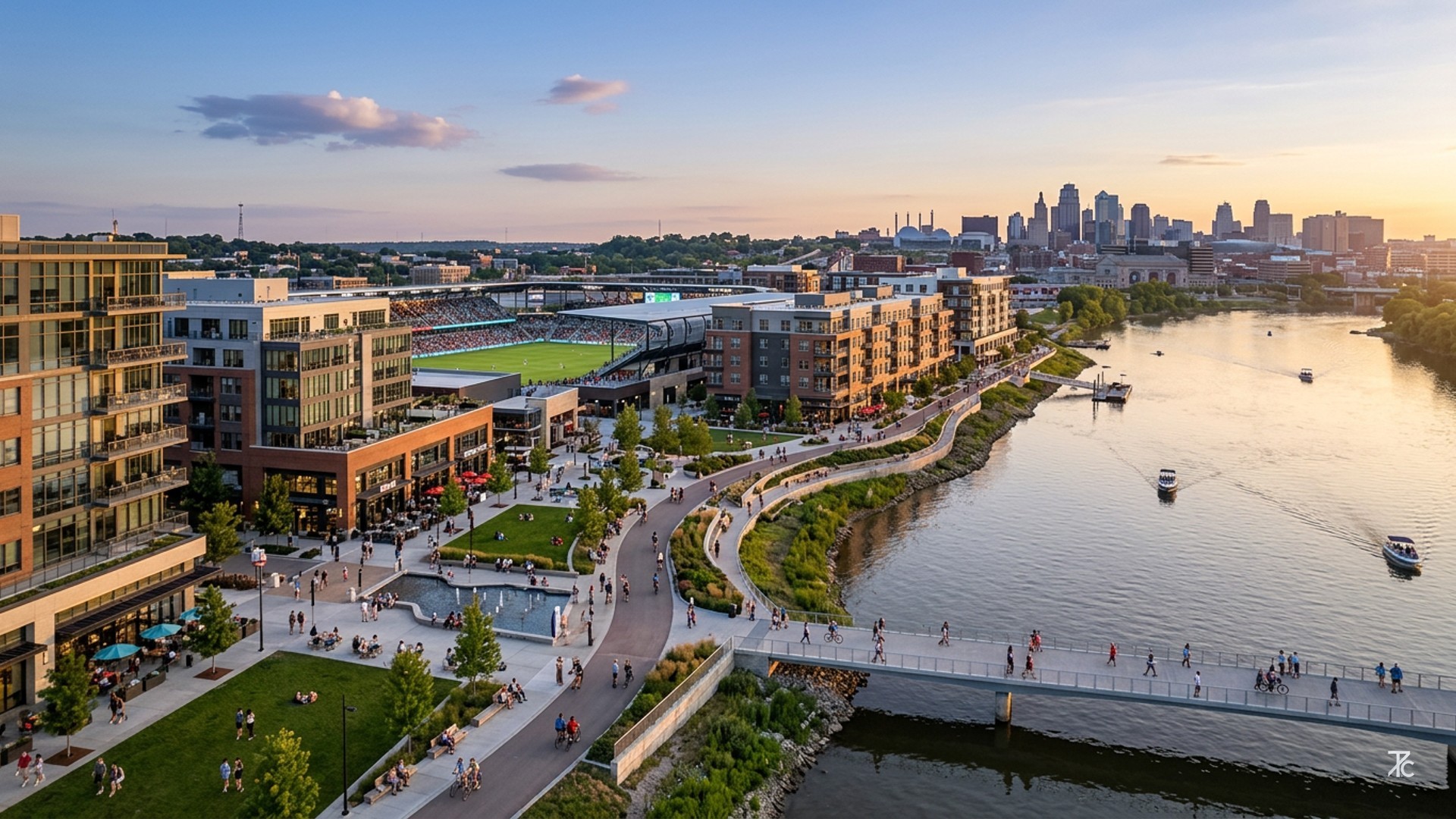 Illustration related to Come to the water: How KC Current’s stadium-side $200M mixed-use development could lure Kansas City back to the riverfront - Startland News