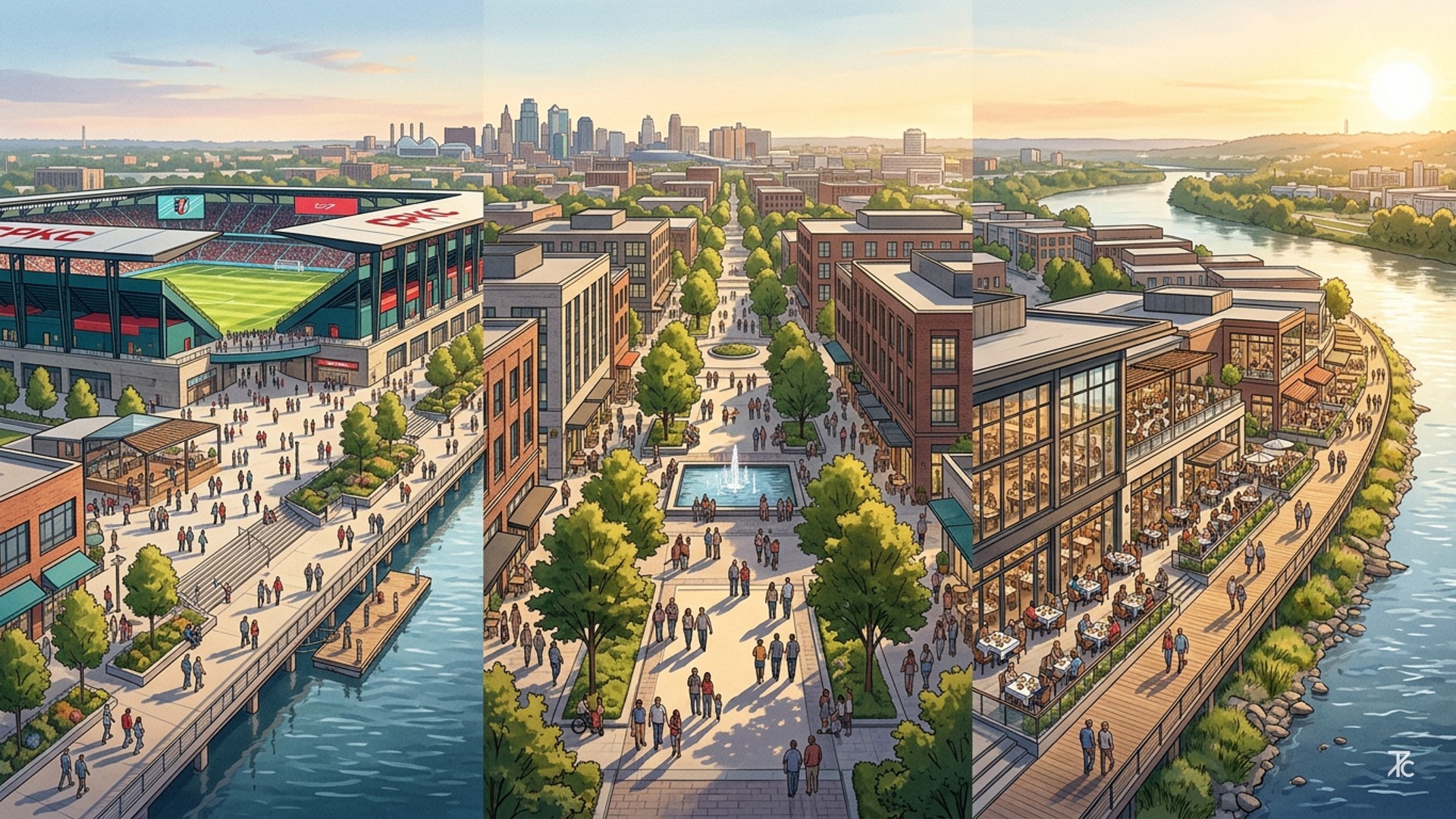Illustration related to KC Current sets new name, spring openings for waterfront restaurants, town square - Startland News