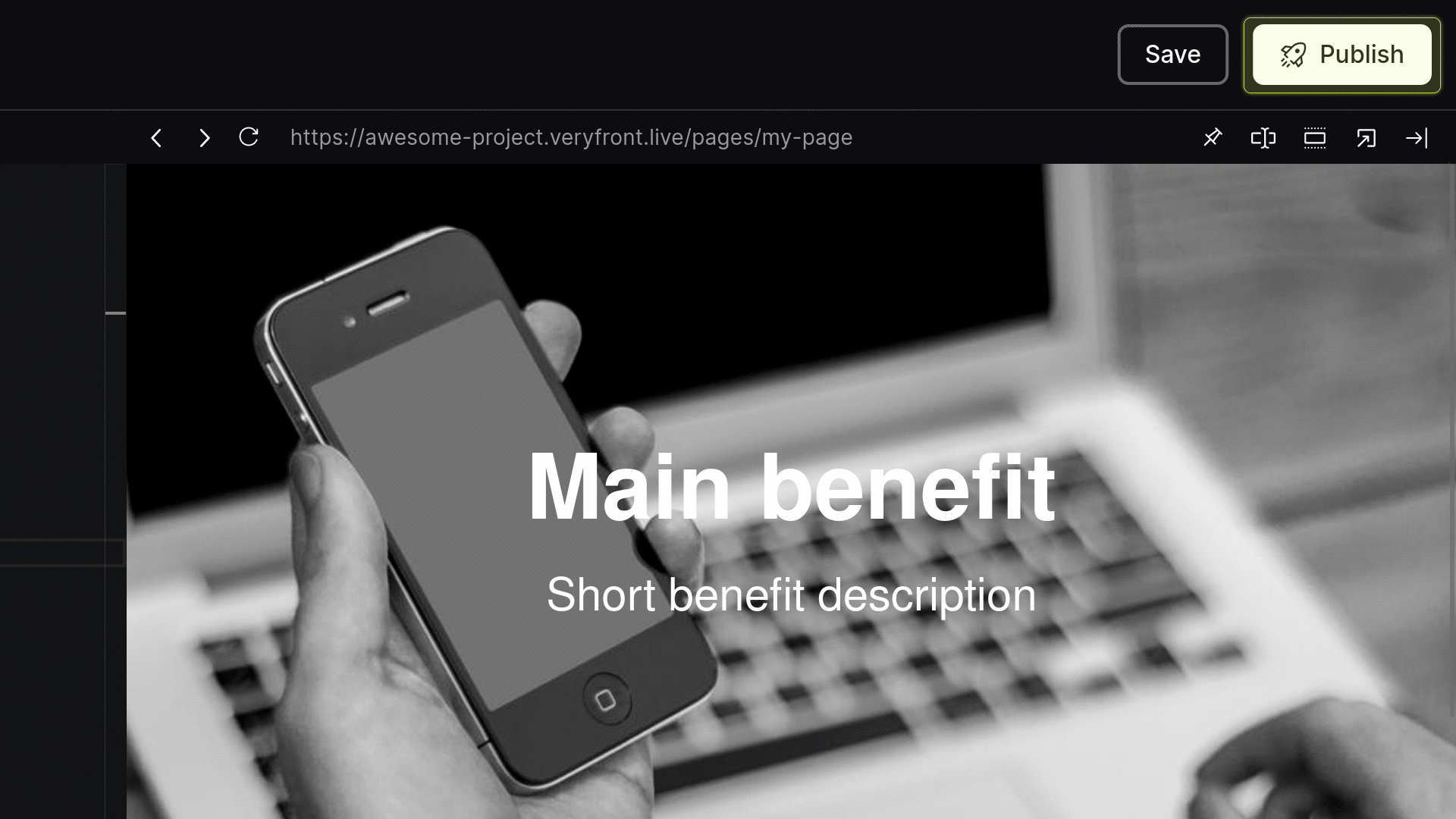 Builder UI Publish Button