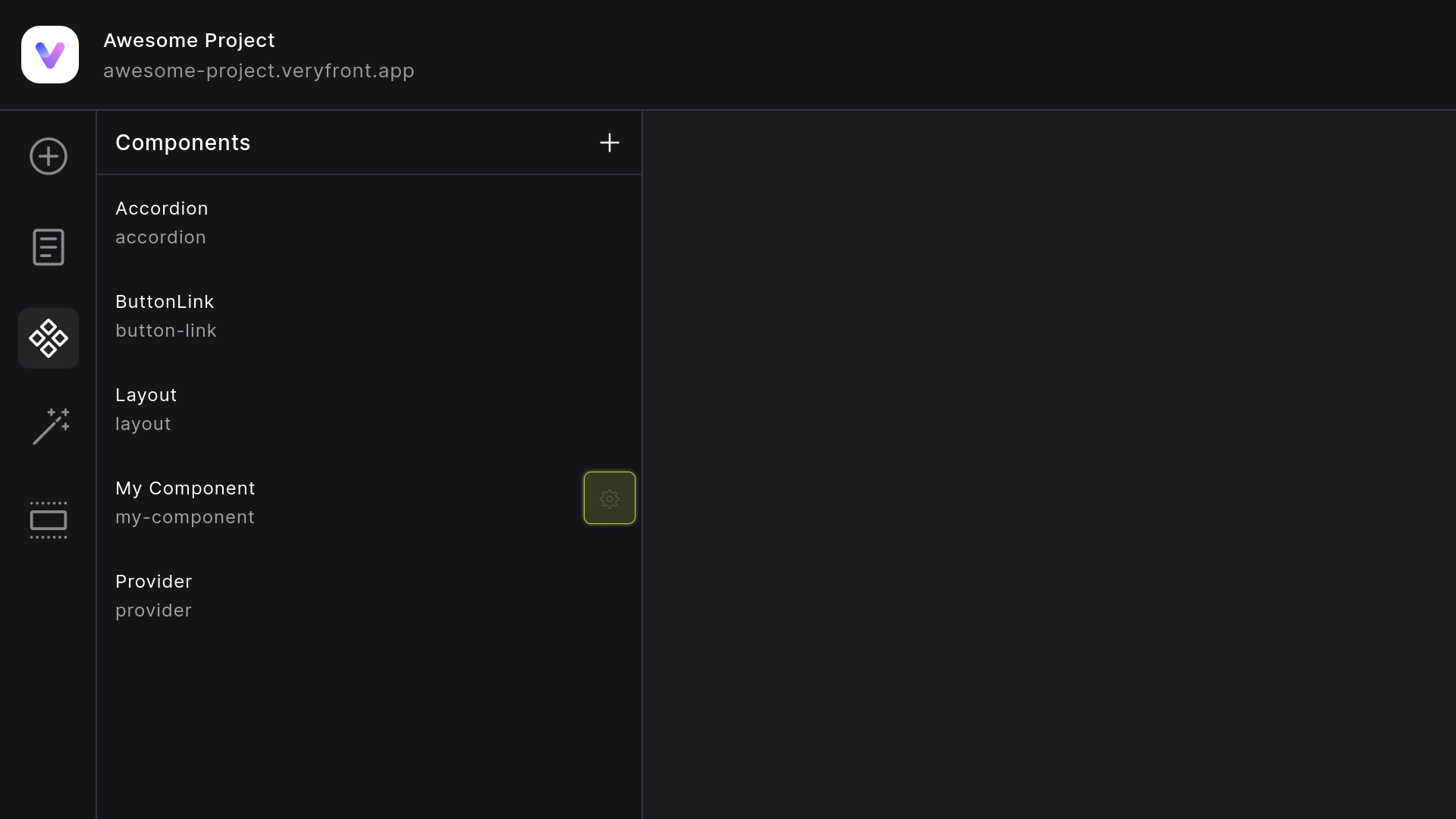 Components Menu Edit Component Icon