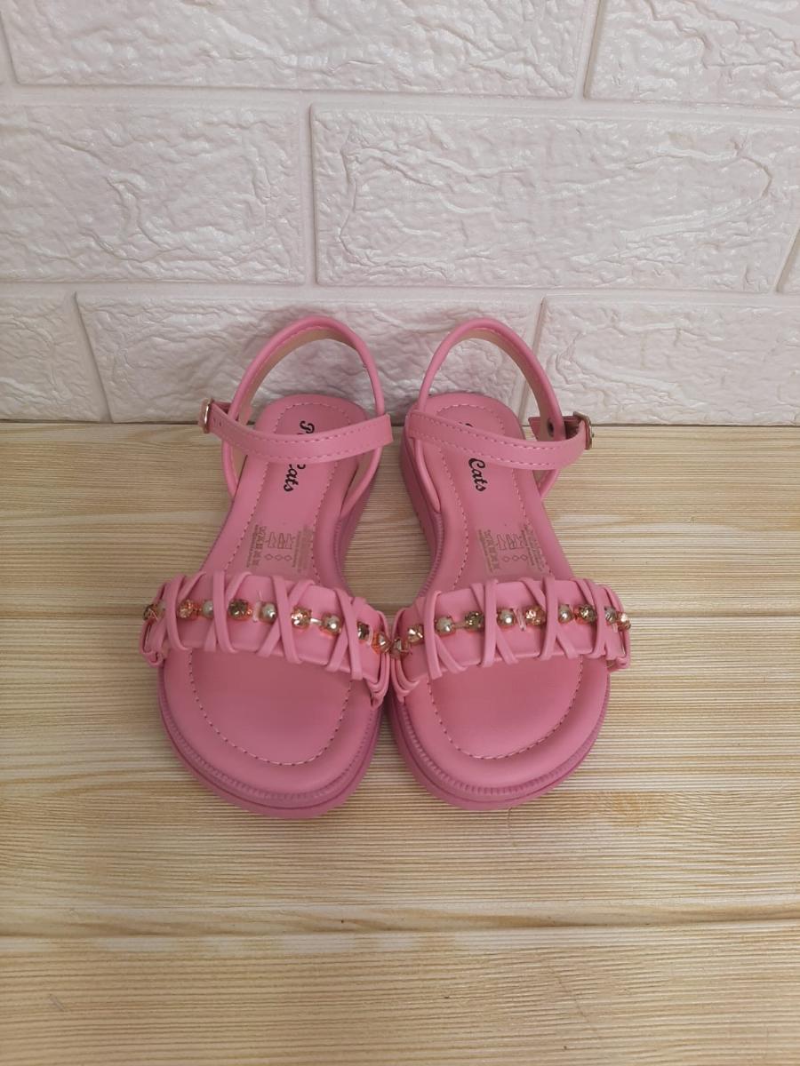 Sandalia Infantil Menina Pink Cats Ref:V3091