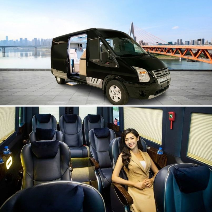 Xe 247 Limousine Ghế ngồi Tiện ích Nội thất Limousine 10 chỗ