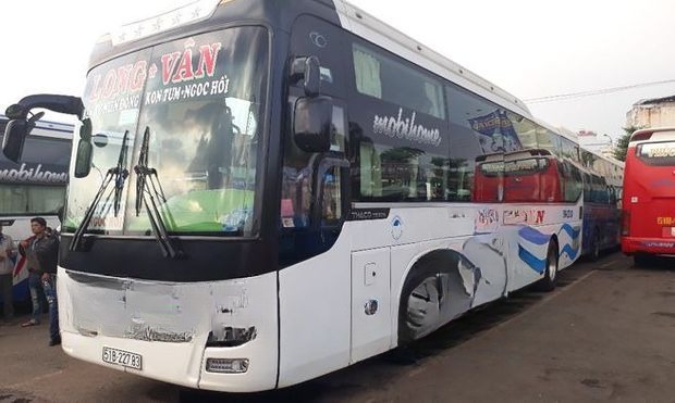 Xe Long Vân Mặt trước xe Giường nằm 40 chỗ