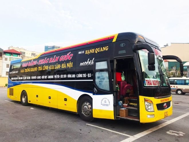 Xe Hạnh Quang Bên hông xe Giường nằm 44 chỗ 