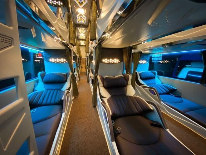 Xe Phú Quý Buslines Giường nằm Tiện ích Nội thất Limousine 34 phòng