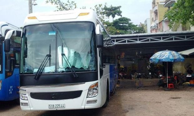 Xe Hoa Nho Mặt trước xe Giường nằm 40 chỗ