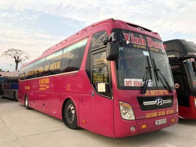 Xe Vĩnh Dung Bên hông xe Giường nằm 41 chỗ