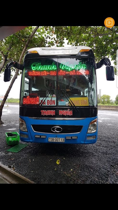 Xe Thanh Nghĩa (Quảng Bình) Mặt trước xe Giường nằm 40 chỗ