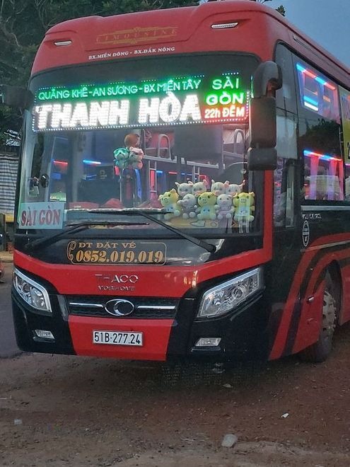 Xe Thanh Hòa  Mặt trước xe Giường nằm 36 chỗ
