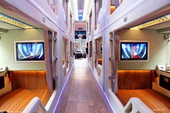 Xe An Phú Quý Giường nằm Tiện ích Nội thất Limousine giường phòng 20 chỗ - WC