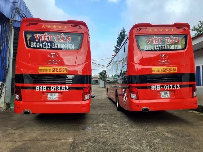 Xe Việt Tân - Đà Lạt Mặt sau xe Giường nằm 44 chỗ