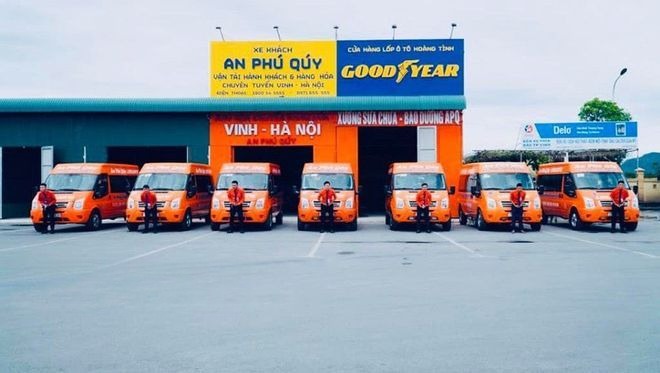 Xe An Phú Quý Mặt trước xe Limousine giường phòng 20 chỗ (Có WC)