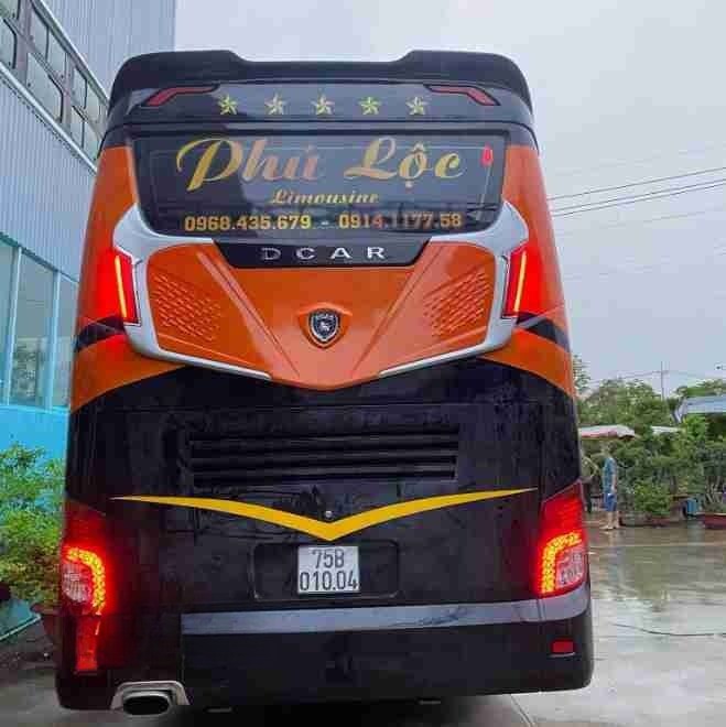 Xe Phú Lộc (Huế) Mặt sau xe Limousine giường phòng 34 chỗ 