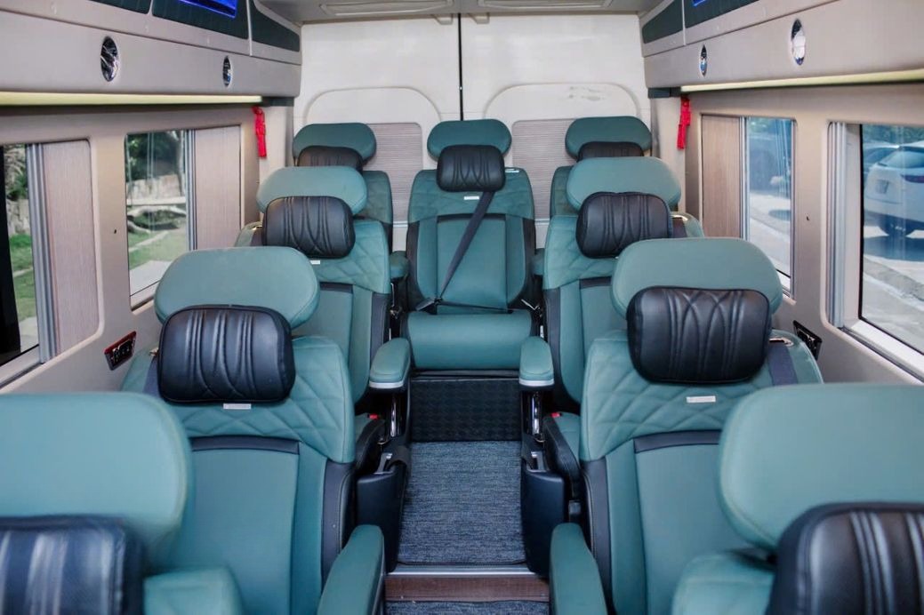 Xe Măng Diang Limousine Ghế ngồi Nội thất Tiện ích Limousine 12 chỗ