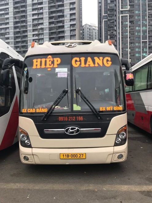 Xe Hiệp Giang  Mặt trước xe Giường nằm 38 chỗ