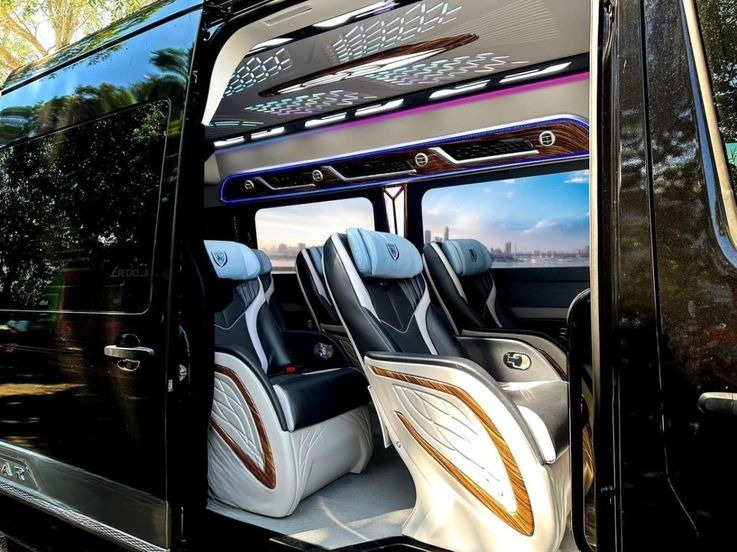 Xe Hương Khuê Nội thất Ghế ngồi Limousine 12 chỗ