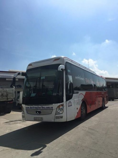 Xe Đức Trọng Mặt trước xe Giường nằm 44 chỗ