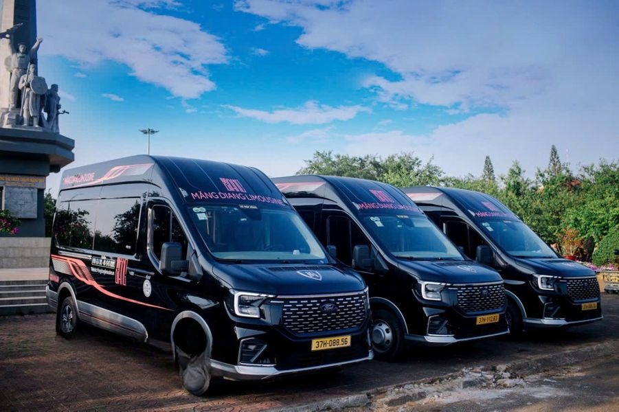 Xe Măng Diang Limousine Bên hông xe Limousine 9 chỗ