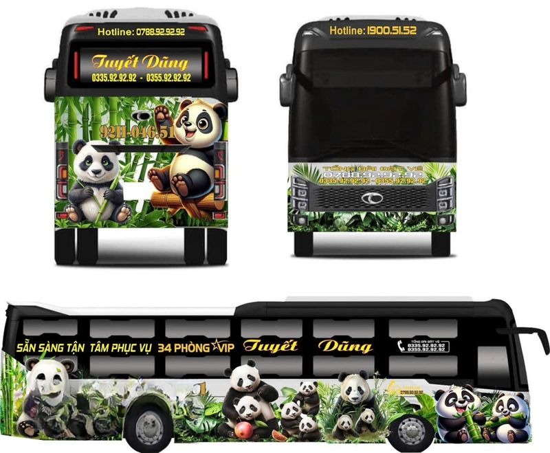 Xe Lovabus Mặt sau xe Mặt trước xe Limousine 34 phòng