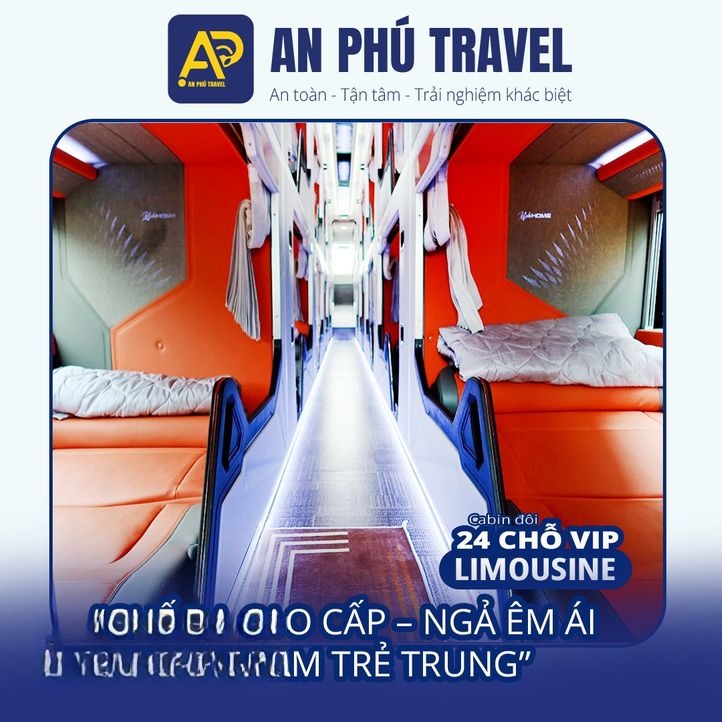 Xe An Phú Travel (Đà Lạt) Nội thất Giường nằm Limousine 24 Phòng