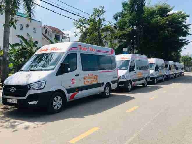 Xe Tuấn Nga (Kiên Giang) Mặt trước xe Bên hông xe Ghế ngồi 16 chỗ