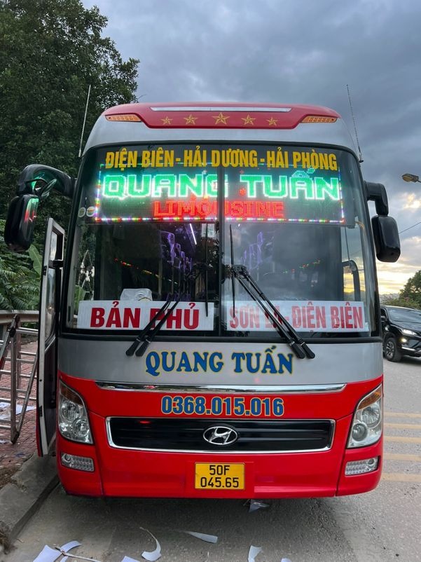 Xe Quang Tuấn (Điện Biên) Mặt trước xe Giường nằm 40 chỗ