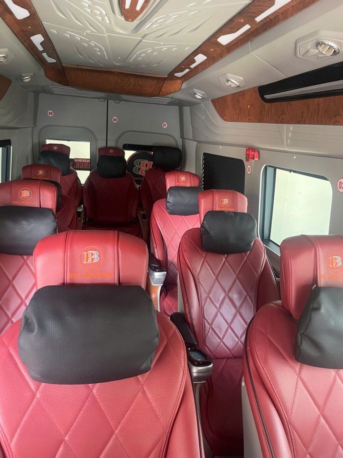 Xe Đất Mới Limousine VIP Nội thất Ghế ngồi Limousine 11 chỗ