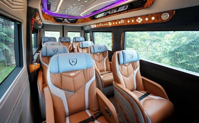 Xe Hoa Dũng Limousine Ghế ngồi Nội thất Limousine 9 chỗ VIP