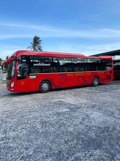 Xe Hòa Thuận Anh Bên hông xe Mặt sau xe Giường nằm 41 chỗ