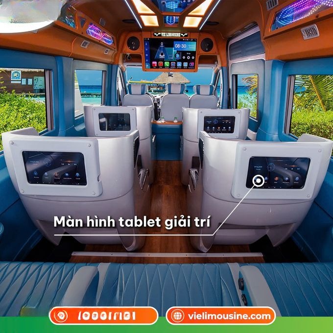 Xe Vie Limousine Tiện ích Nội thất Limousine 9 chỗ