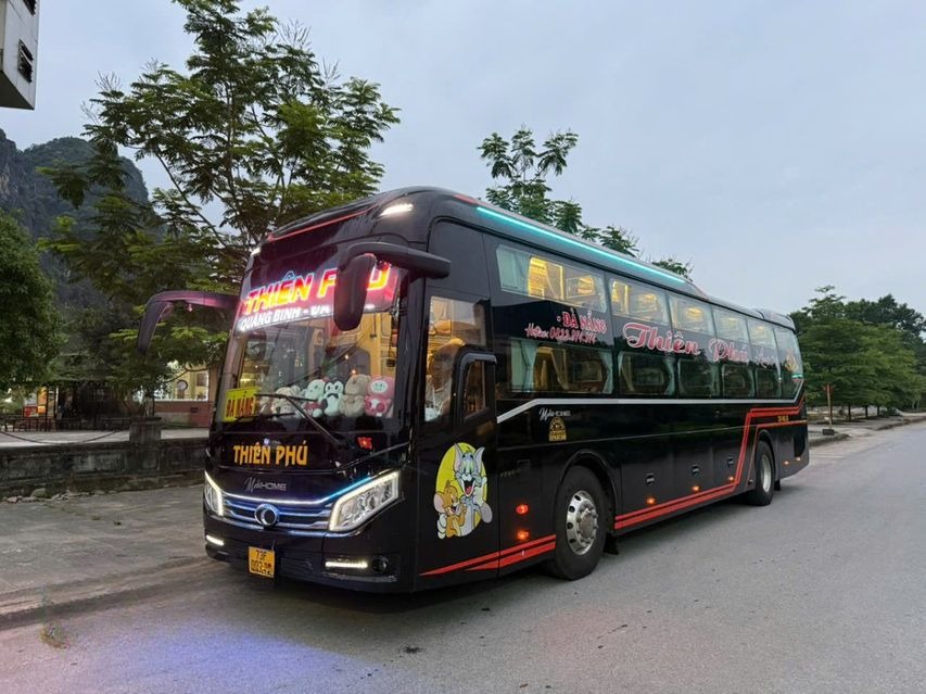 Xe Thiên Phú (Quảng Bình) Mặt trước xe Bên hông xe Sơ đồ 34 giường