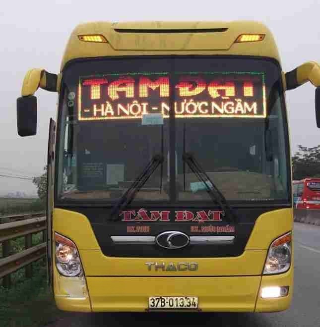 Xe Tâm Đạt Mặt trước xe Giường nằm 40 chỗ