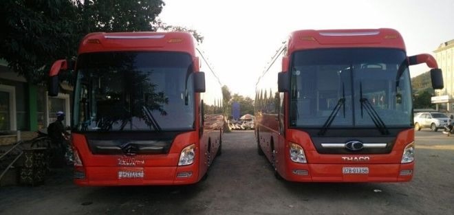 Xe Vinh Chung Mặt trước xe Giường nằm 44 chỗ