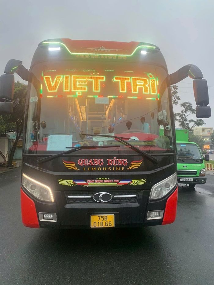 Xe Quang Dũng Limousine Mặt trước xe Giường nằm 32 phòng