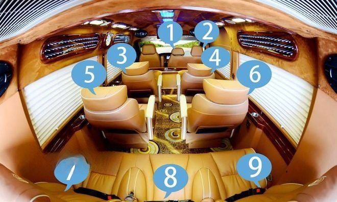 Xe Cô Tô Hà Thành Limousine Ghế ngồi Limousine 9 chỗ VIP