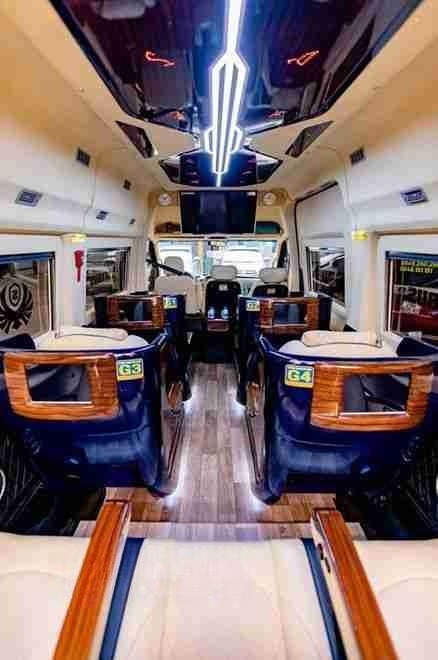 Xe Quỳnh Thanh Vip Limo Tiện ích Nội thất Limousine 11 chỗ