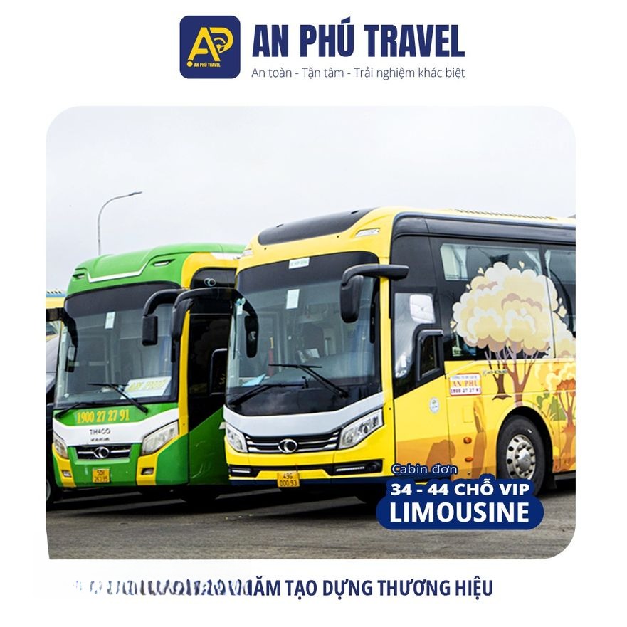 Xe An Phú Travel (Đà Lạt) Mặt trước xe Limousine 34 Phòng VIP