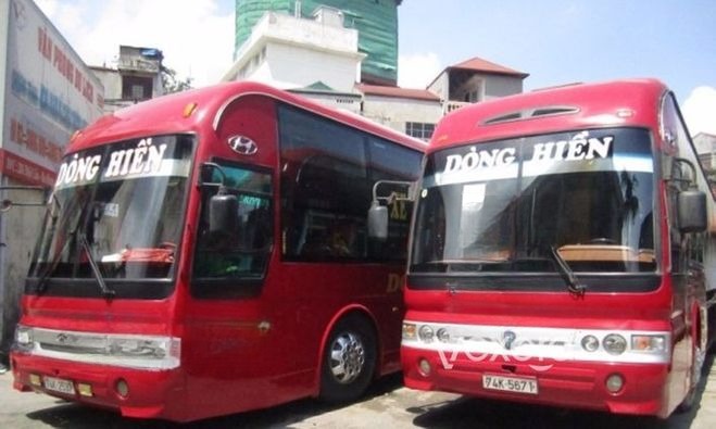 Xe Dòng Hiền Mặt trước xe Giường nằm 40 chỗ
