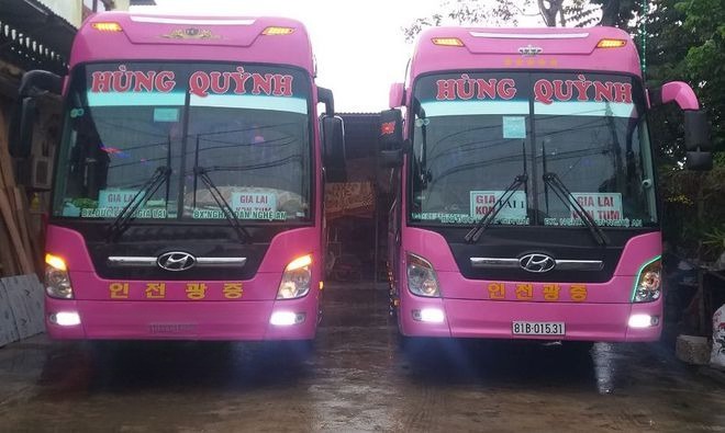 Xe Hùng Quỳnh Mặt trước xe Giường nằm 43 chỗ