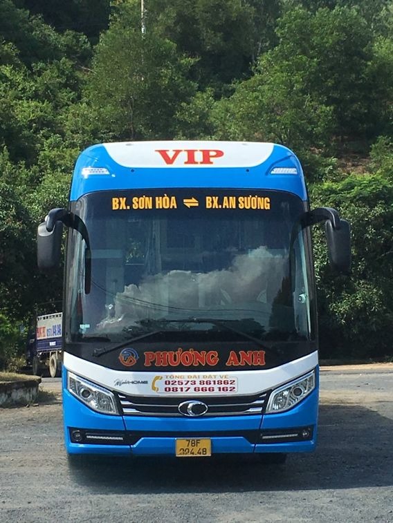 Xe Phương Anh (Phú Yên) Mặt trước xe 