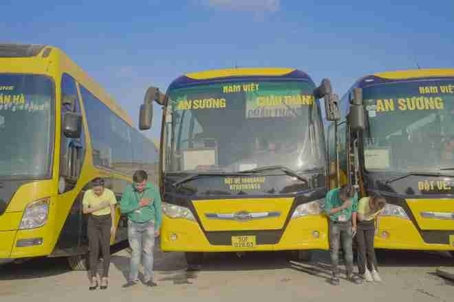Xe Nam Việt (Tây Ninh) Mặt trước xe Ghế ngồi 45 chỗ