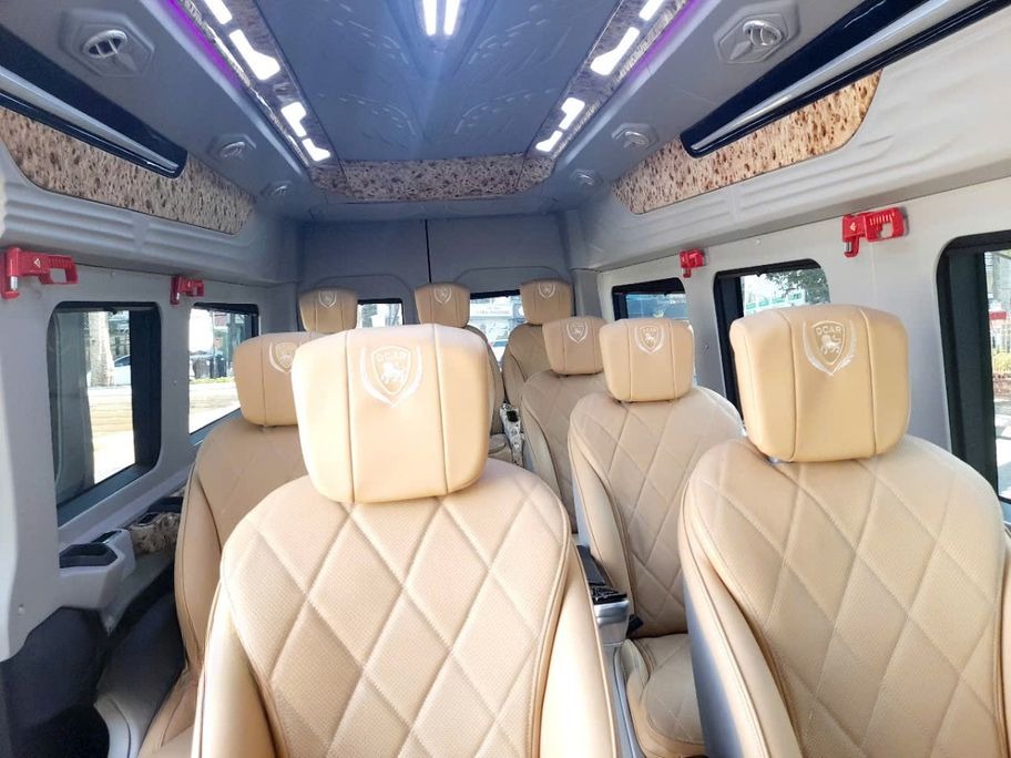 Xe Quý Thảo (Bình Định) Ghế ngồi Nội thất Limousine 11 chỗ