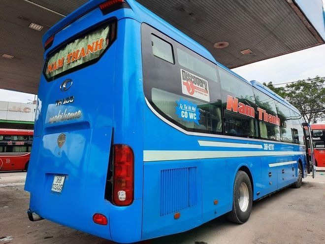 Xe Nam Thanh Mặt sau xe Giường nằm 40 chỗ (Có WC)