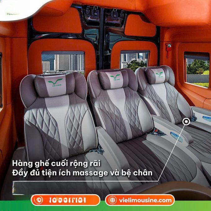 Xe Vie Limousine Nội thất Tiện ích Limousine 9 chỗ